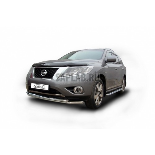 Купить ARBORI AFZDANIP1405 Защита переднего бампера Arbori d57+d57 двойная NISSAN PATHFINDER 2014-
