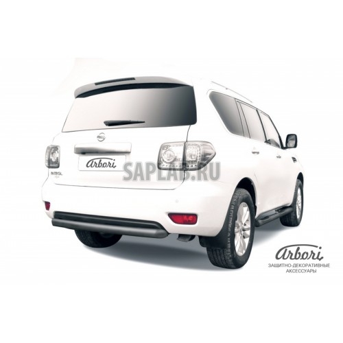 Купить ARBORI AFZDANIPAT17B Защита заднего бампера Arbori d76 короткая черная NISSAN PATROL 2012-2014