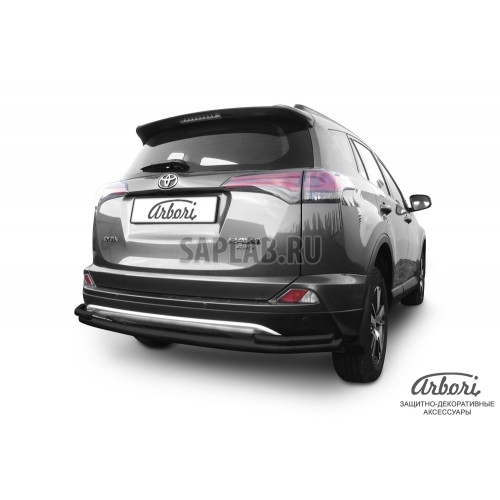 Купить ARBORI AFZDATR41507B Защита заднего бампера Arbori d57+d42 двойная длинная черная TOYOTA RAV-4 2015-