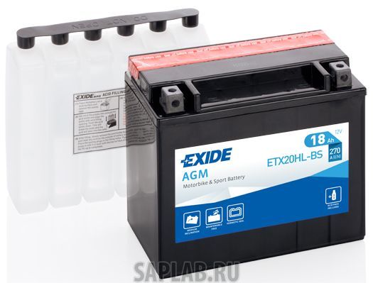 Купить EXIDE ETX20HLBS Аккумулятор автомобильный EXIDE ETX20HL-BS 18 Ач
