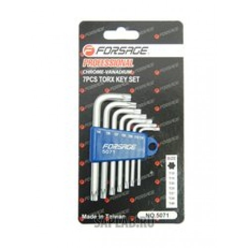 Купить Forsage 5071 Набор ключей торкс Г-образных 7пр. (Т10,Т15,Т20,Т25,Т27,Т30,Т40)в пластиковом держателе