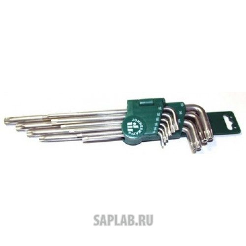 Купить JONNESWAY H08S110S Комплект угловых ключей Torx с центрированным штифтом Extra Long Т9-Т50, S2 материал, 10 предметов , H08S110S JONNESWAY