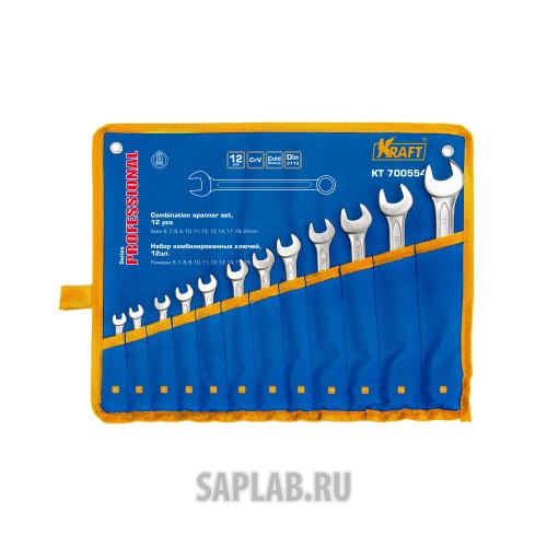 Купить KRAFT KT700554 Ключ комбинированный набор 12шт:6-14,17,19,22мм (сумка)