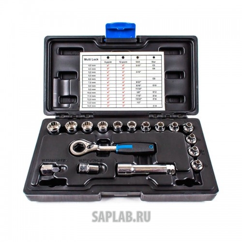 Купить LICOTA ALK1005P Набор торцевых головок проходных с аксессуарами 13мм 17пр.