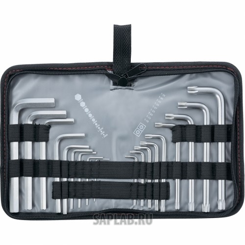 Купить MATRIX 12314 Набор ключей имбусовых HEX-TORX, 18 шт: HEX 1,5–10 мм, T10-T50, CrV, короткие, сатин.// MATRIX