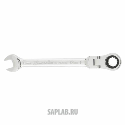 Купить MATRIX 14864 Ключ комбинированный трещоточный, 12мм, CrV, шарнирный, зерк.хром// MATRIX PROFESSIONAL