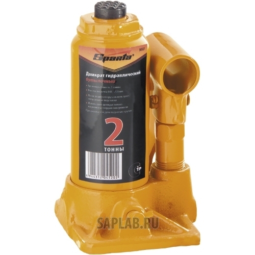 Купить SPARTA 50321 Домкрат гидравлический бутылочный, 2 т, h подъема 148–278 мм// SPARTA